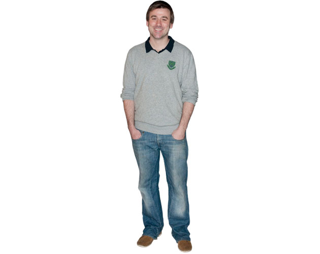 A Lifesize Cardboard Cutout of Graham Hawley wearing jeans