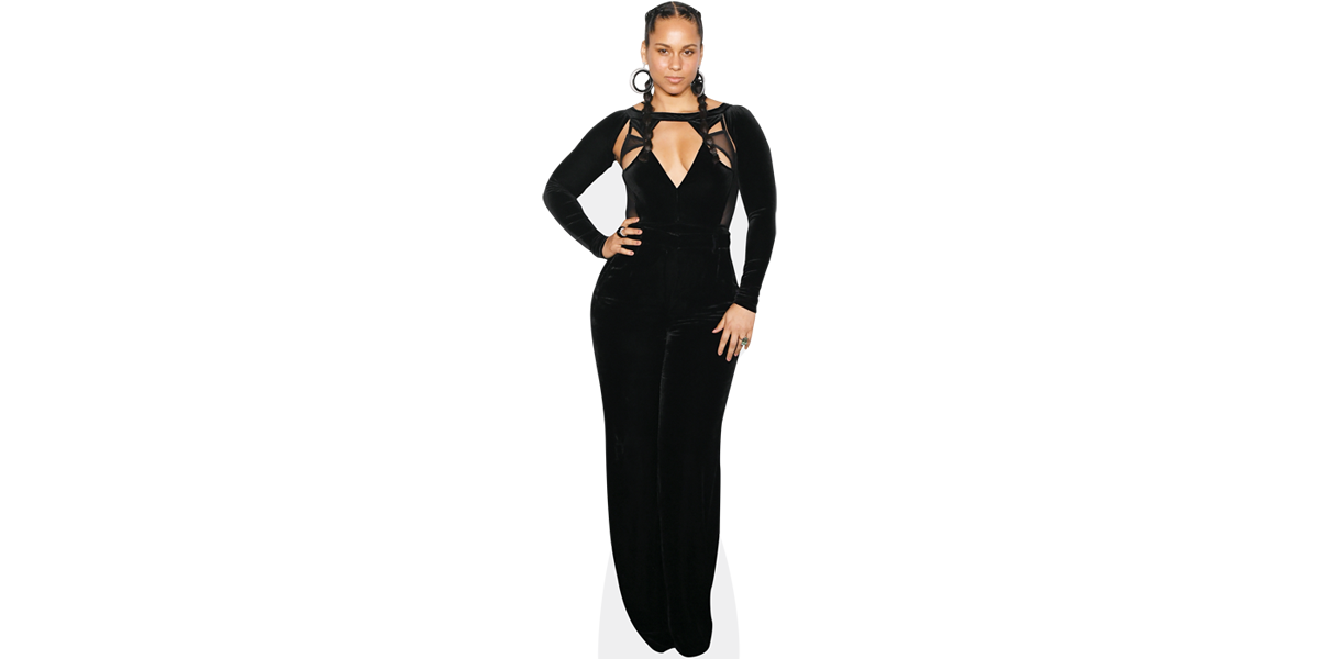 Alicia Keys (Long Black Dress)