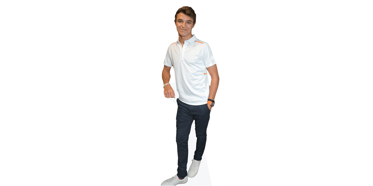 Lando Norris (White Shirt) Cardboard Cutout Celebrity Cutouts